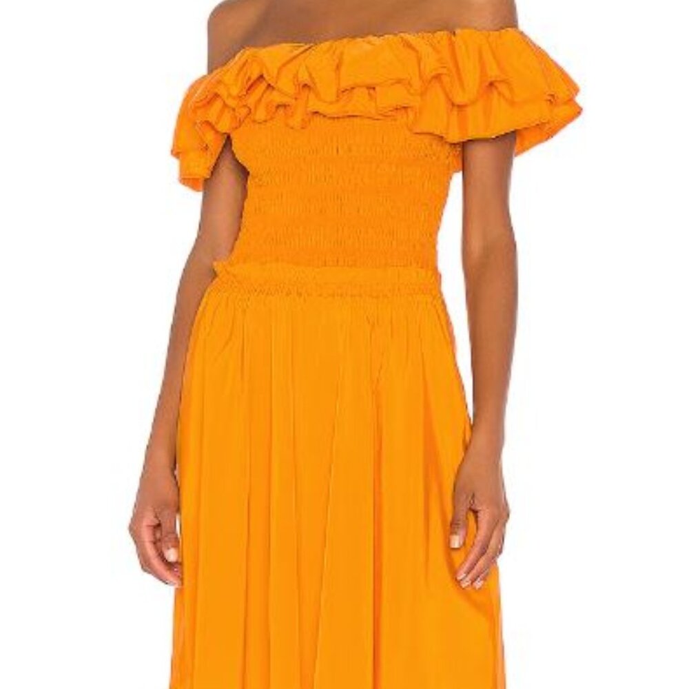 Nicolas Orange Ruffle Bustier Dress NWT Misses Size Misses 2